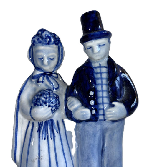 Søholm - Porcelænsfigur brudepar blå og hvid