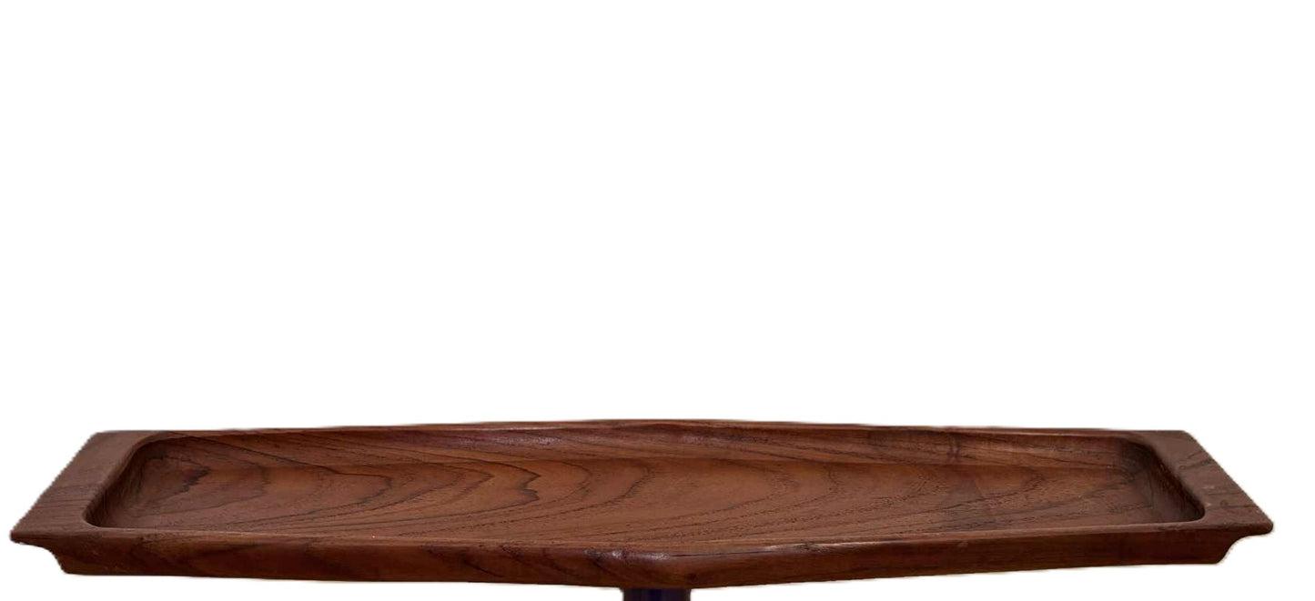 Retro teak dish in an elegant and elongated design - no. 02147887