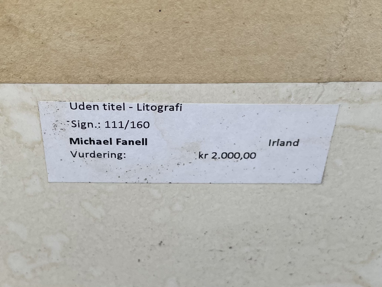 Michael Fanell (Irland) litografi fra 1978 - nr. 158787466