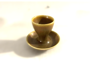 3 rare Palshus stoneware egg cups made in brown hare fur glaze, Denmark 1961