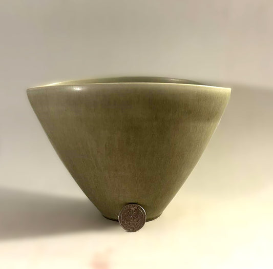 Large Palshus vase in green hare fur glaze, Design by Per Linnemann Schmidt, Denmark 1960s