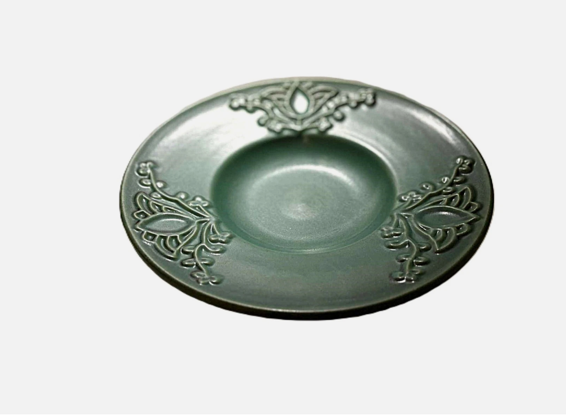 Stort gammelt keramikfad udført i Art Decostil fra Michael Andersen og Søn - nr. 54785440