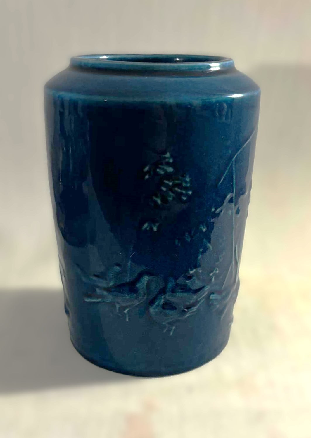 Sjælden Bing & Grøndahl Vase i Lavendelblå Glasur, design af Mogens Bøggild