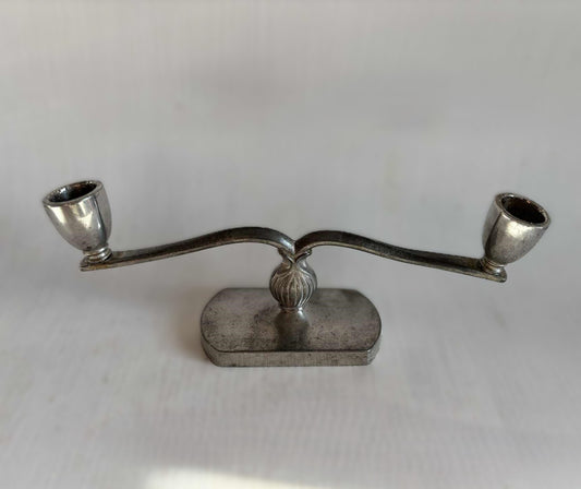 Art Deco Danish Candleholder made in pewter, design by Just Andersen, Denmark 1930s