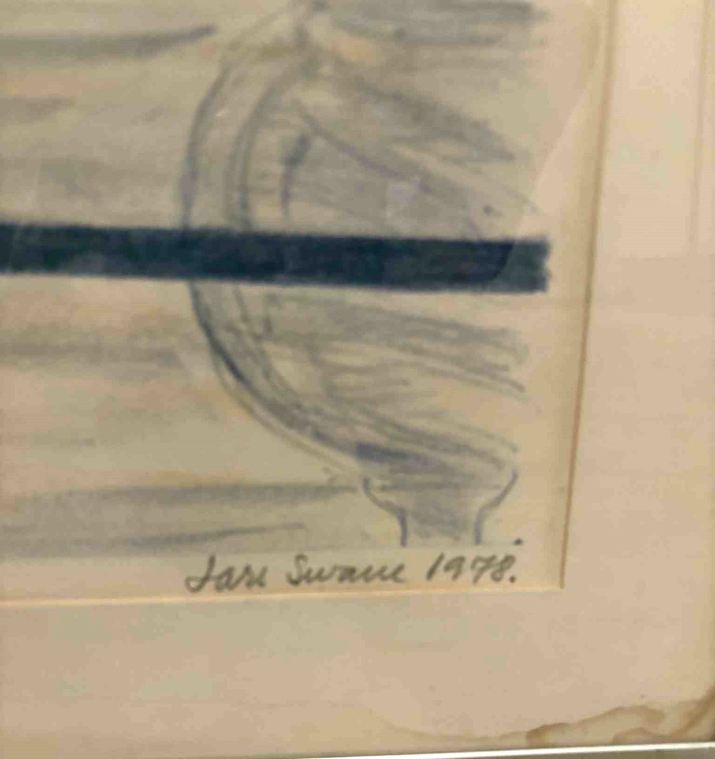 Smukt og roligt litografi af Lars Swane (1913-2002), dateret 1978