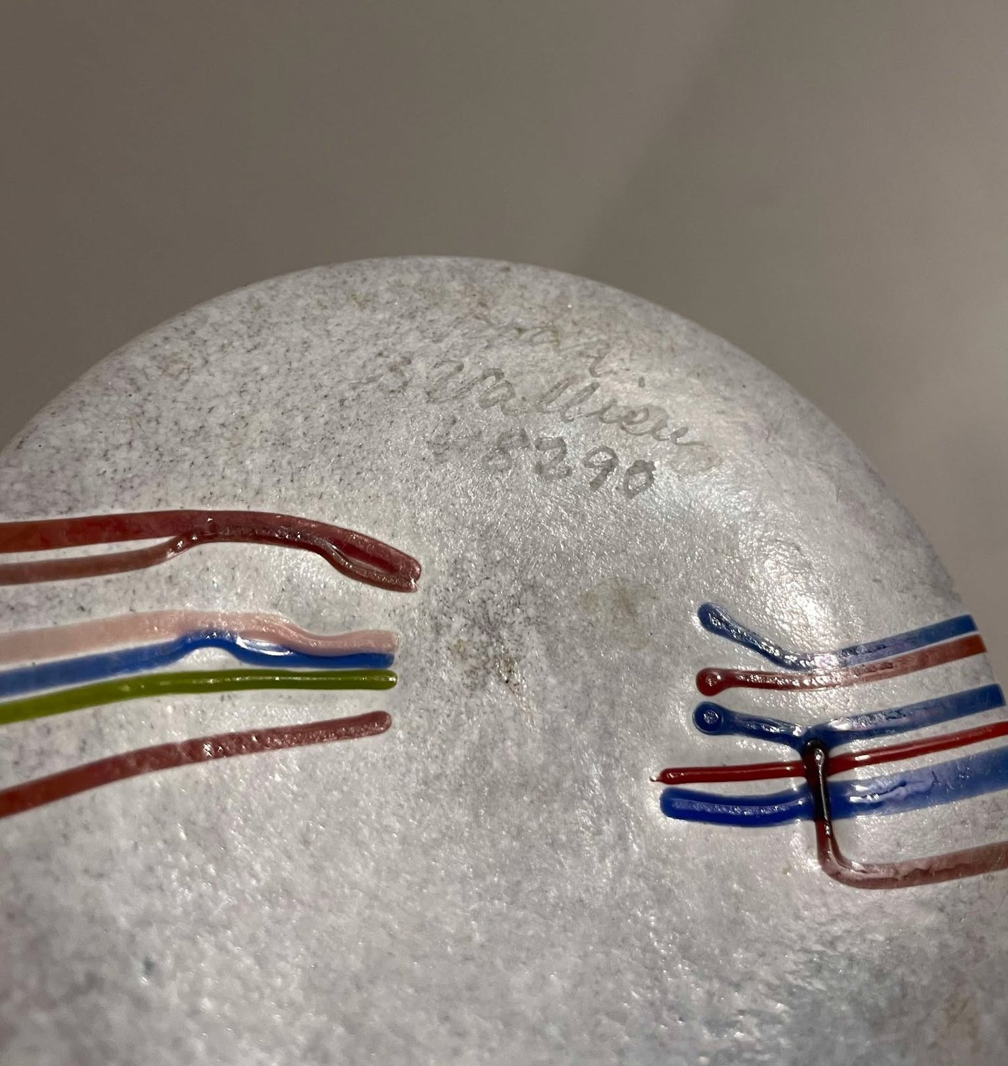Bertil Vallien Rainbow Vases, from Kosta Boda Rainbow Column Vase, Swedish Glass Art 1970s