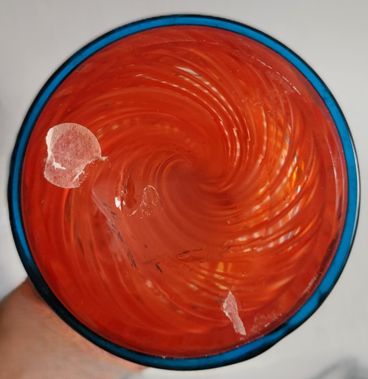 Rare Holmegaard glass vase in purple and orange shades, 1970s - no. 123327