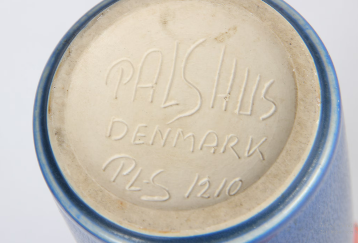 Large stoneware vases from Palshus, made in hare fur glaze, Denmark 1960s