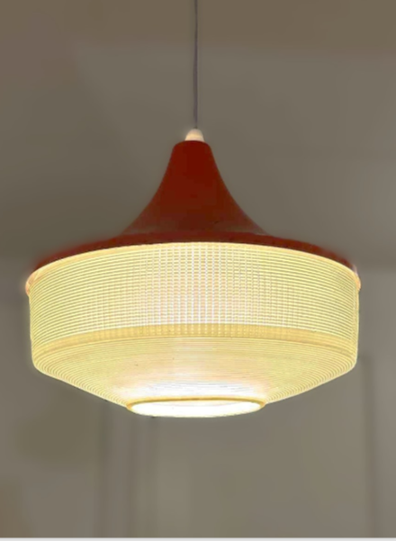 A rare Rotaflex pendant from the 50s designed by Yahsa Heifetz for Celluloseacet, France