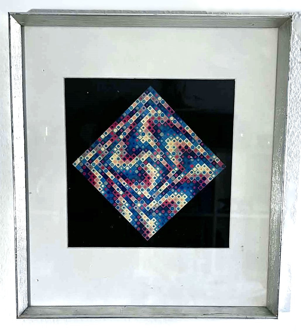 VICTOR VASARELY - Majus, offset print by the French-Hungarian artist Victor Vasarely (1960-1997)