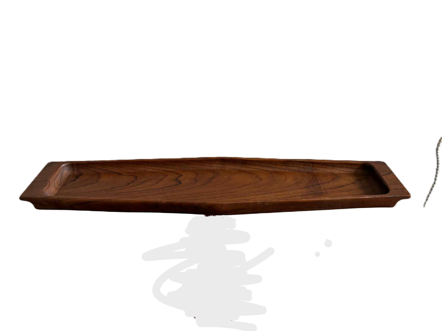 Retro teak dish in an elegant and elongated design - no. 02147887