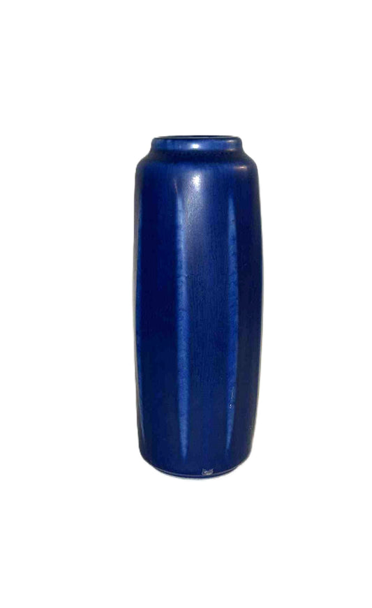 希少なパルシュス炻器花瓶、コボルトブルーウサギの毛皮釉、デンマーク、1950年代