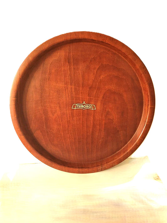 Beautiful large serving platter from Tuborg, made of teak, c. 1960s