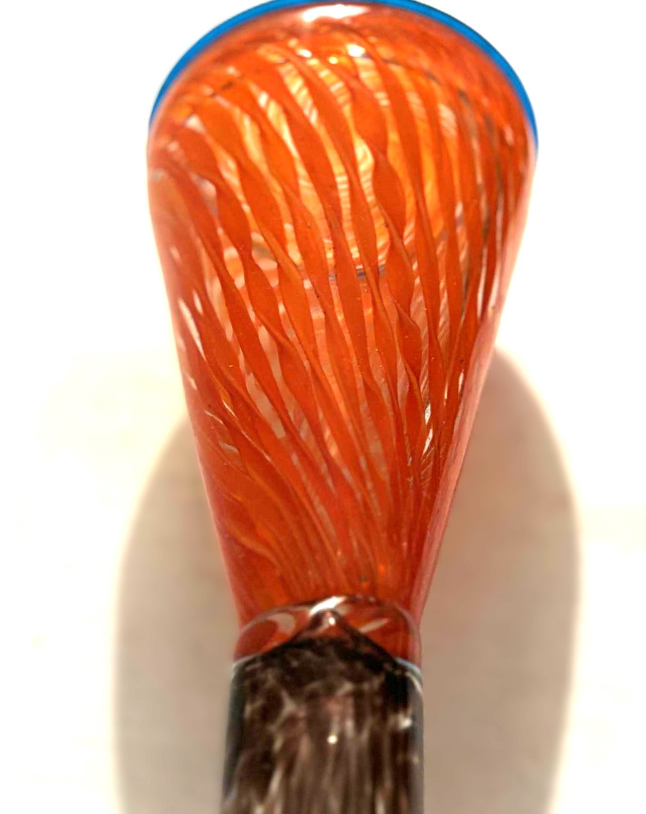 Rare Holmegaard glass vase in purple and orange shades, 1970s - no. 123327