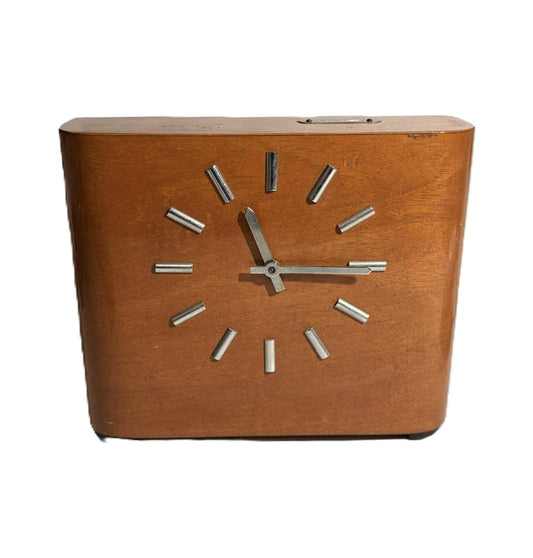 Rare Danish functioning money clock with coin insert from the 1940s-50s