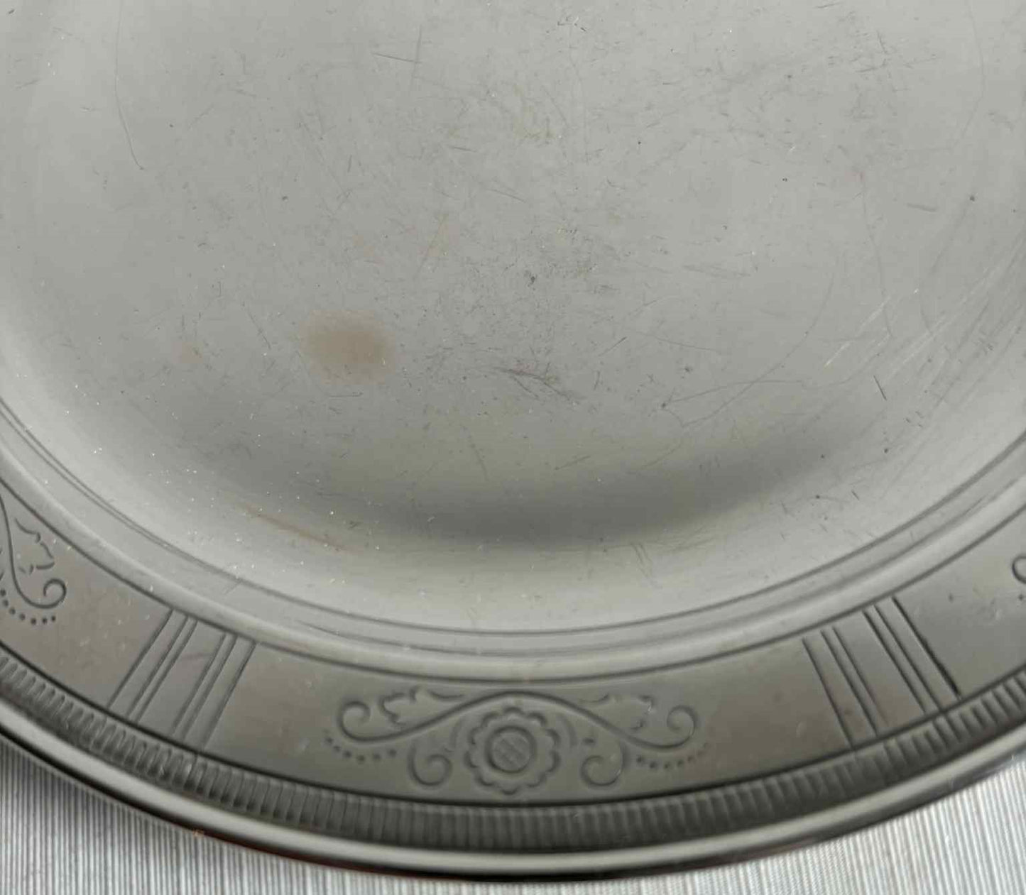 1920s Art Deco Silver Plated Serving Plate by Just Andersen (b. 1884-1943), Denmark, Flower Decor