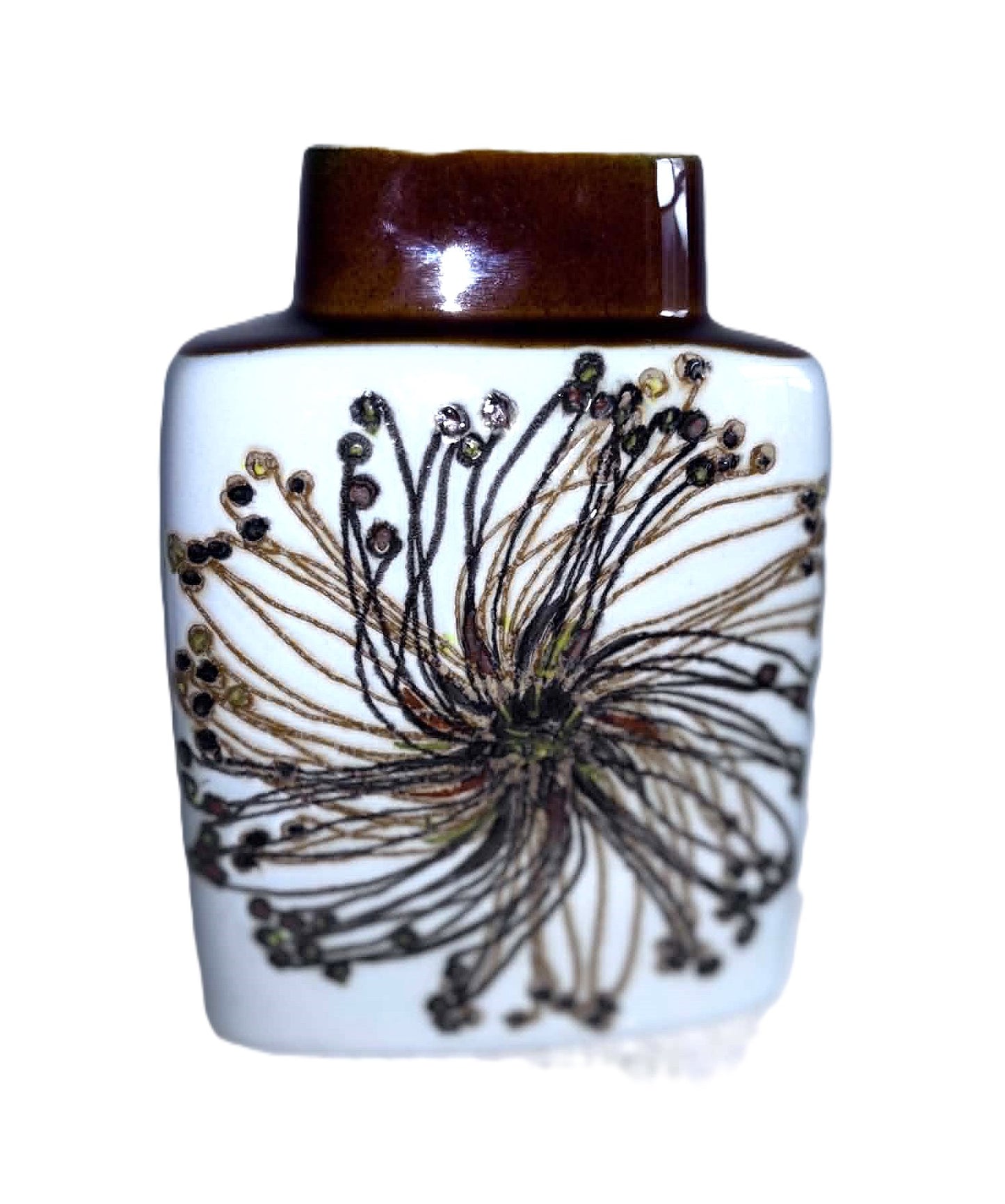 デンマークの陶磁器 Baca Fayence Vase, エレン・マルマーによるロイヤル・コペンハーゲン製、1960年代