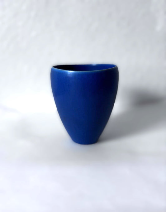 Palshus vase in Cobalt Blue Hare Fur Glaze, Denmark 1960s