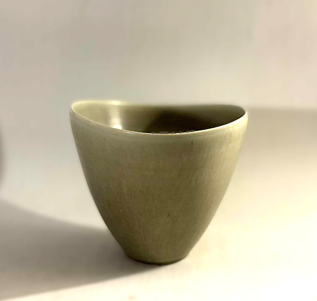 Large Palshus vase in green hare fur glaze, Design by Per Linnemann Schmidt, Denmark 1960s