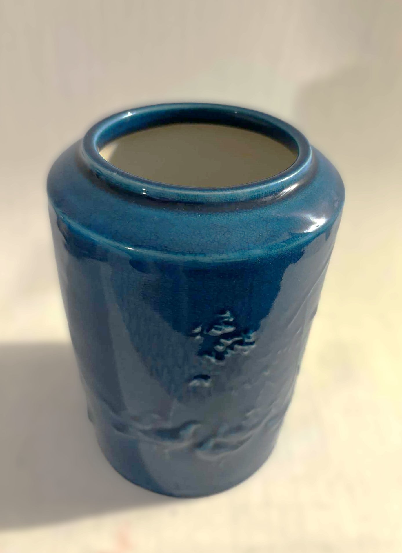 Sjælden Bing & Grøndahl Vase i Lavendelblå Glasur, design af Mogens Bøggild