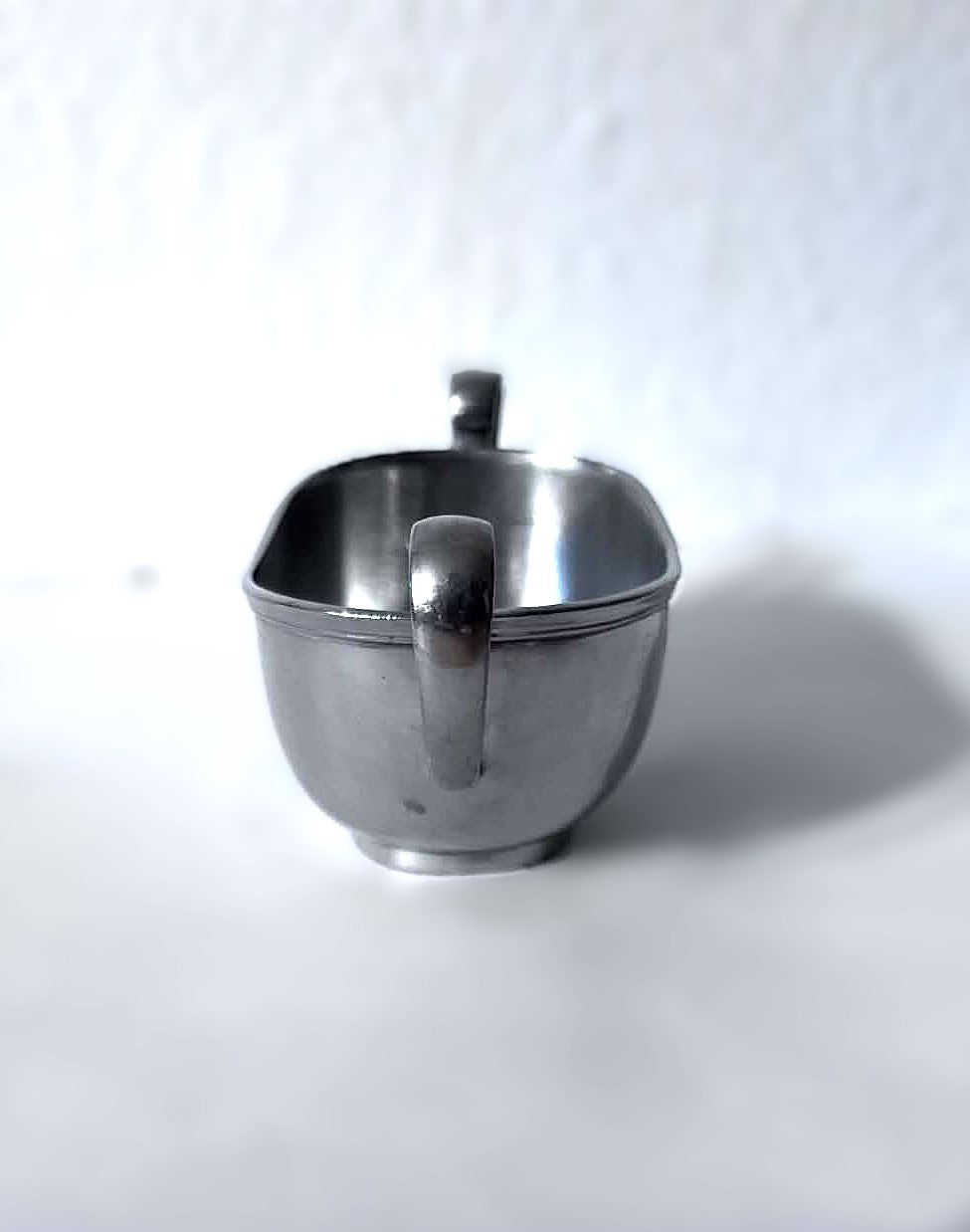 Just Andersen Pewter Oblong Sugar Bowl, Denmark 1920