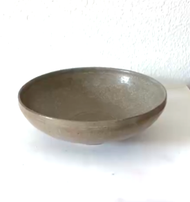 Smuk unika stentøjsskål fra Royal Copenhagen, tidlig design af Ellen Malmer