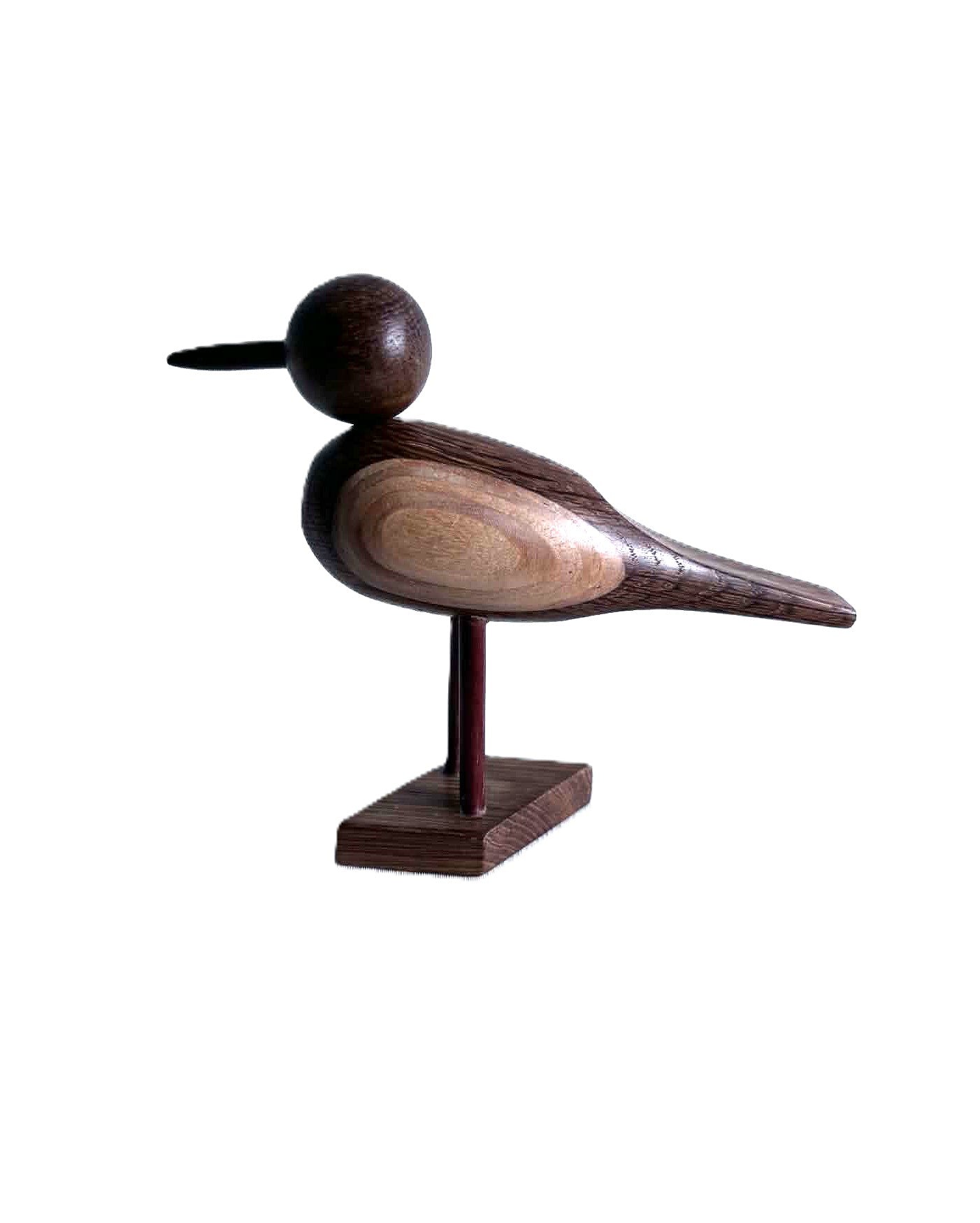 Vintage dansk ArchitectMade træfigur fugl, designet af Kristian Vedel (1923-2003)