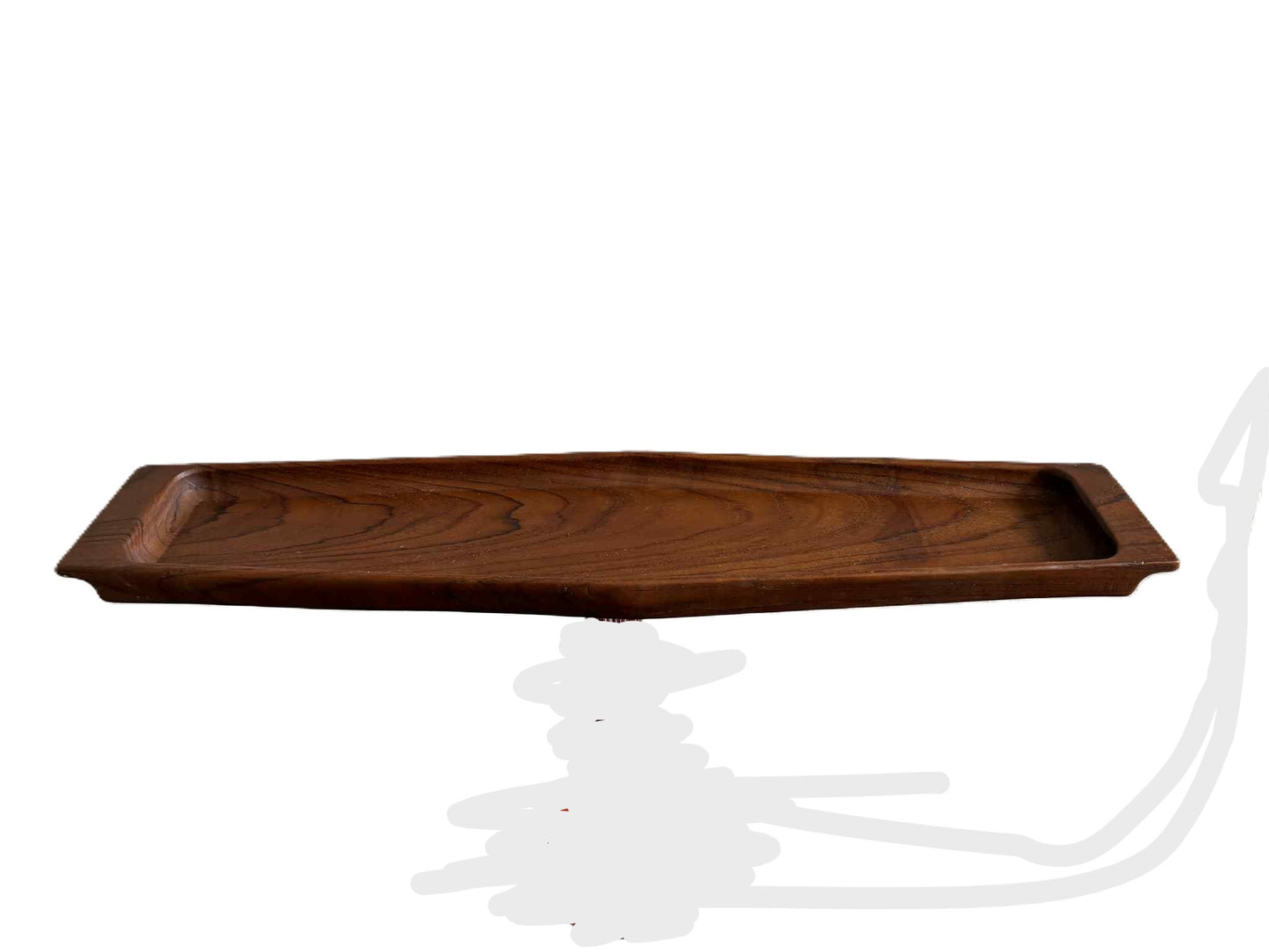 Retro teak dish in an elegant and elongated design - no. 02147887