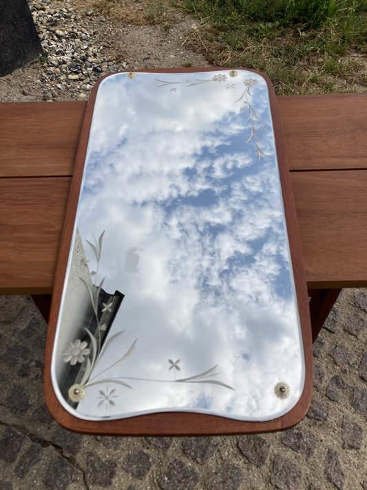 Flot teak spejl - nr. 0220