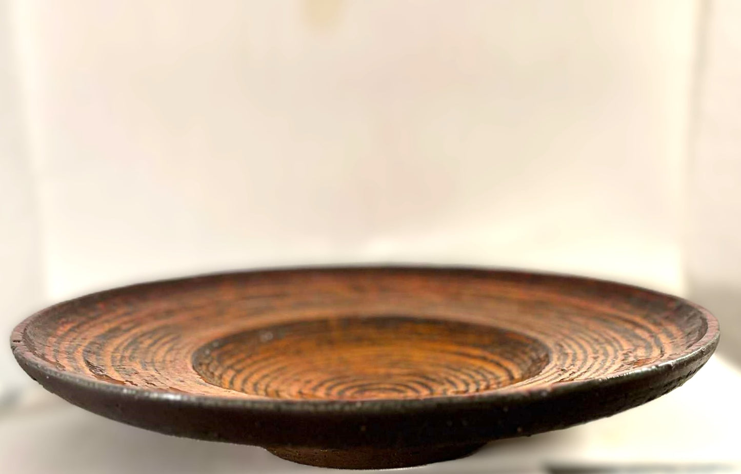 Large ceramic dish made of lead glaze, design by Niels Erling Heerfordt (1909-1884)