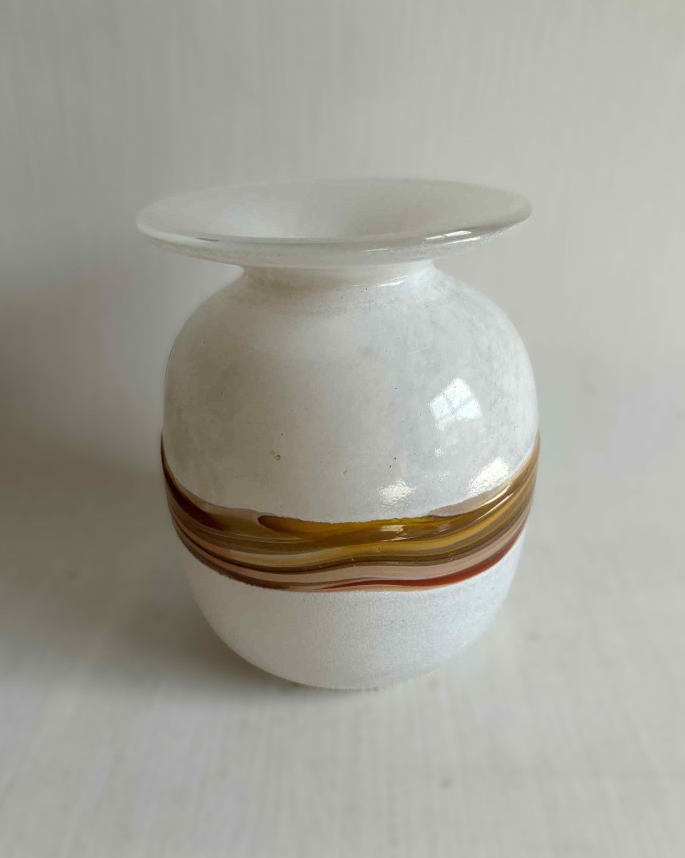 Beautiful vintage glass vase from Glas Hytten Nykøbing Sjælland - no. 555742