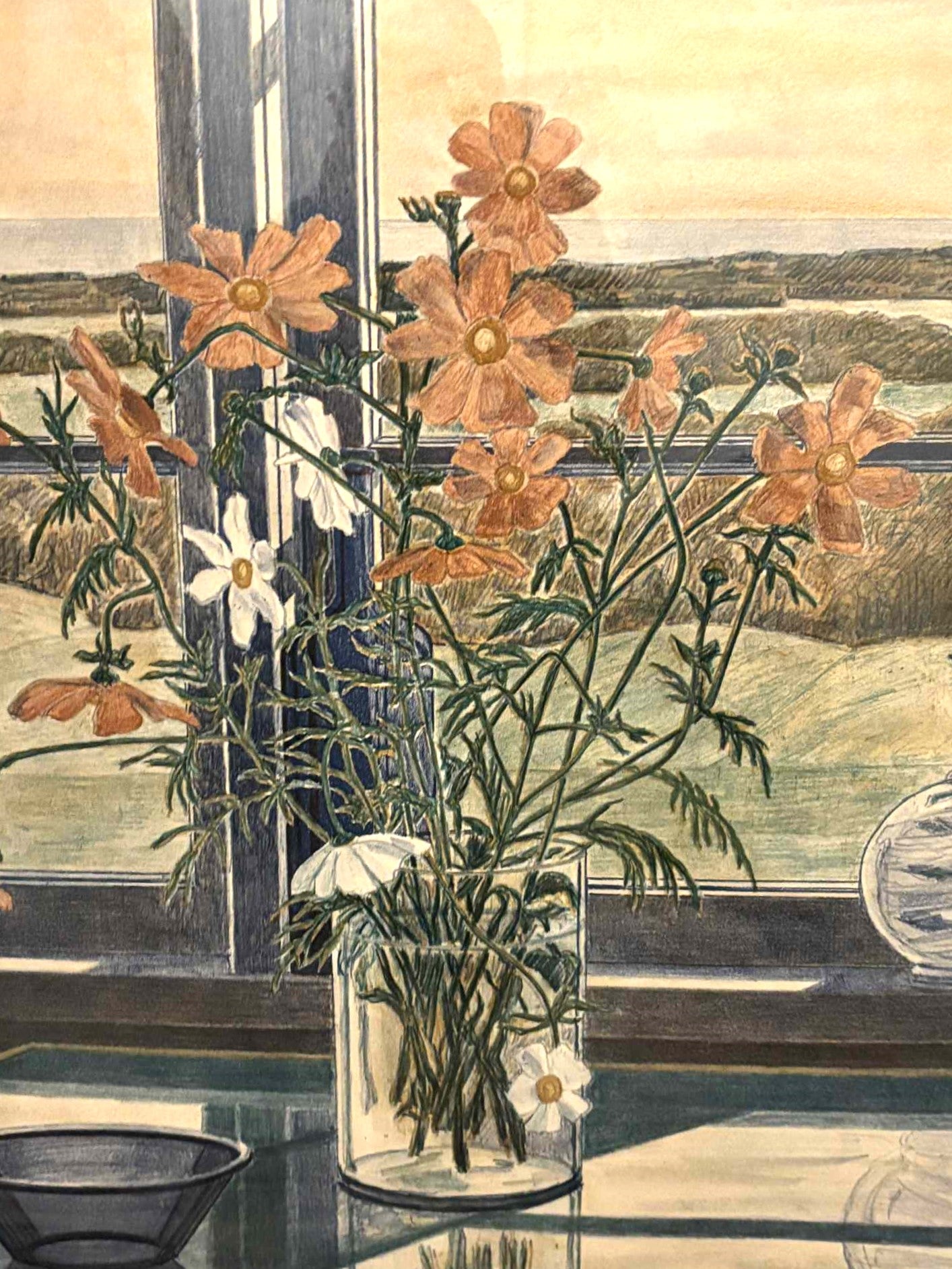 Smukt og roligt litografi af Lars Swane (1913-2002), dateret 1978