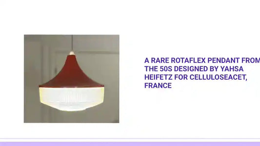 A rare Rotaflex pendant from the 50s designed by Yahsa Heifetz for Celluloseacet, France by@Outfy