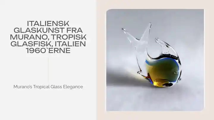 Italiensk Glaskunst fra Murano, tropisk glasfisk, Italien 1960`erne by@Outfy
