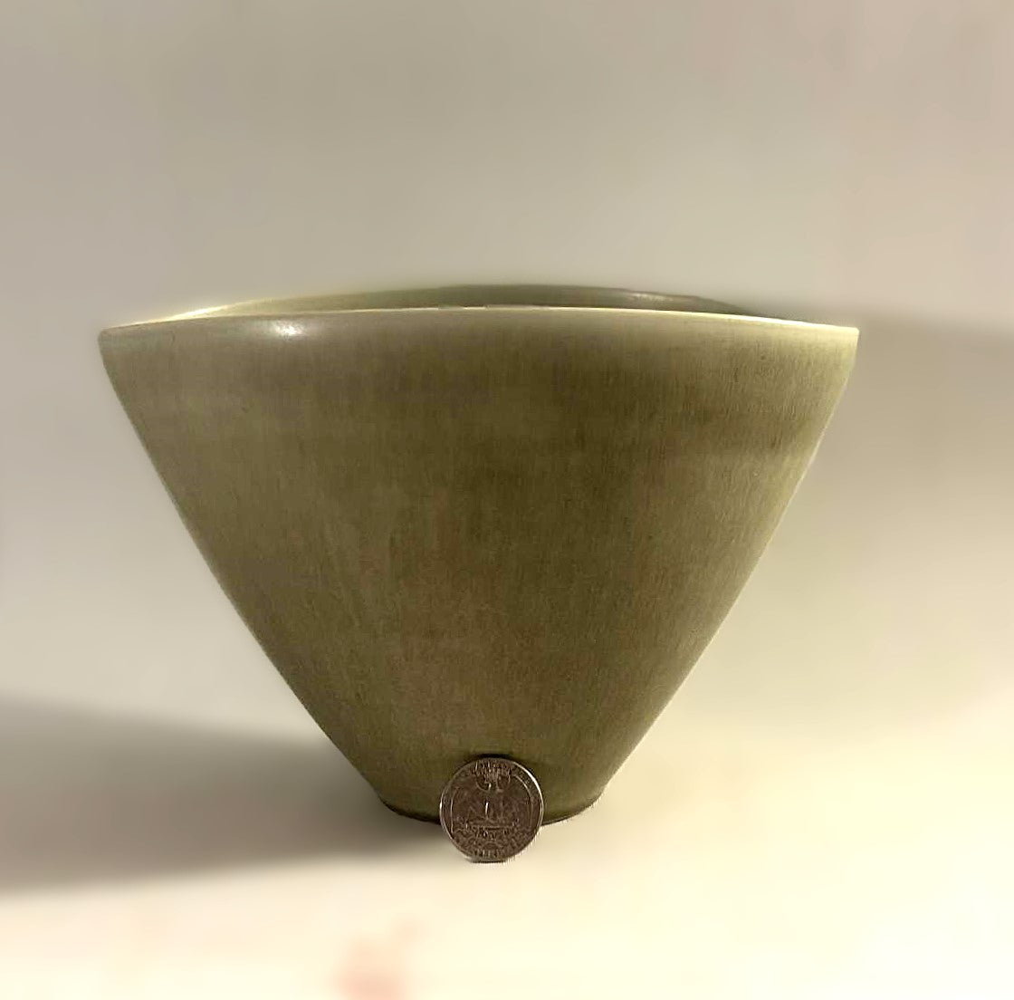 Large Palshus vase in green hare fur glaze, Design by Per Linnemann Schmidt, Denmark 1960s