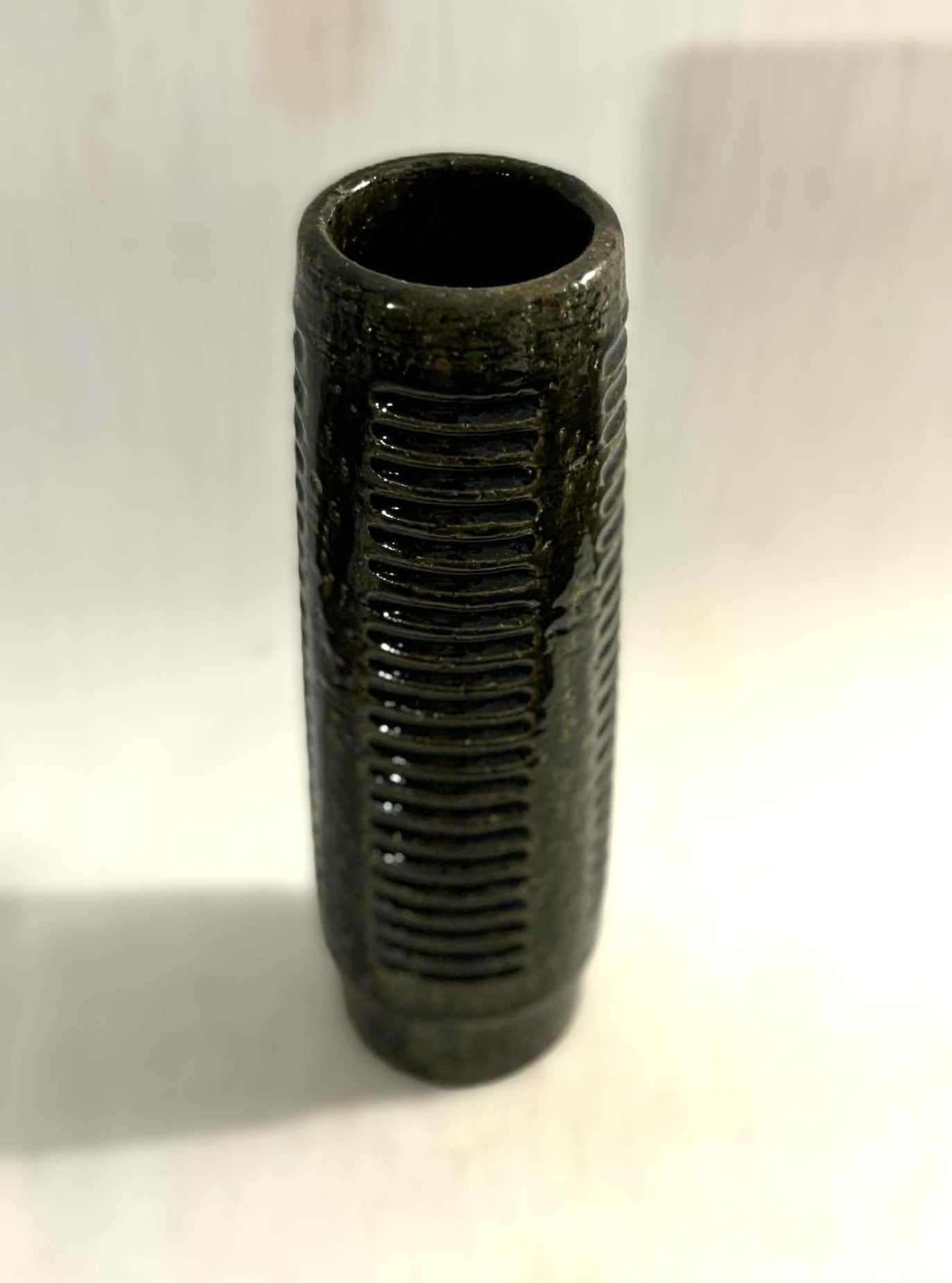Tall Mid-Century chamotte vase, design by Per &amp; Anna Linnemann-Schmidt - no. 011922