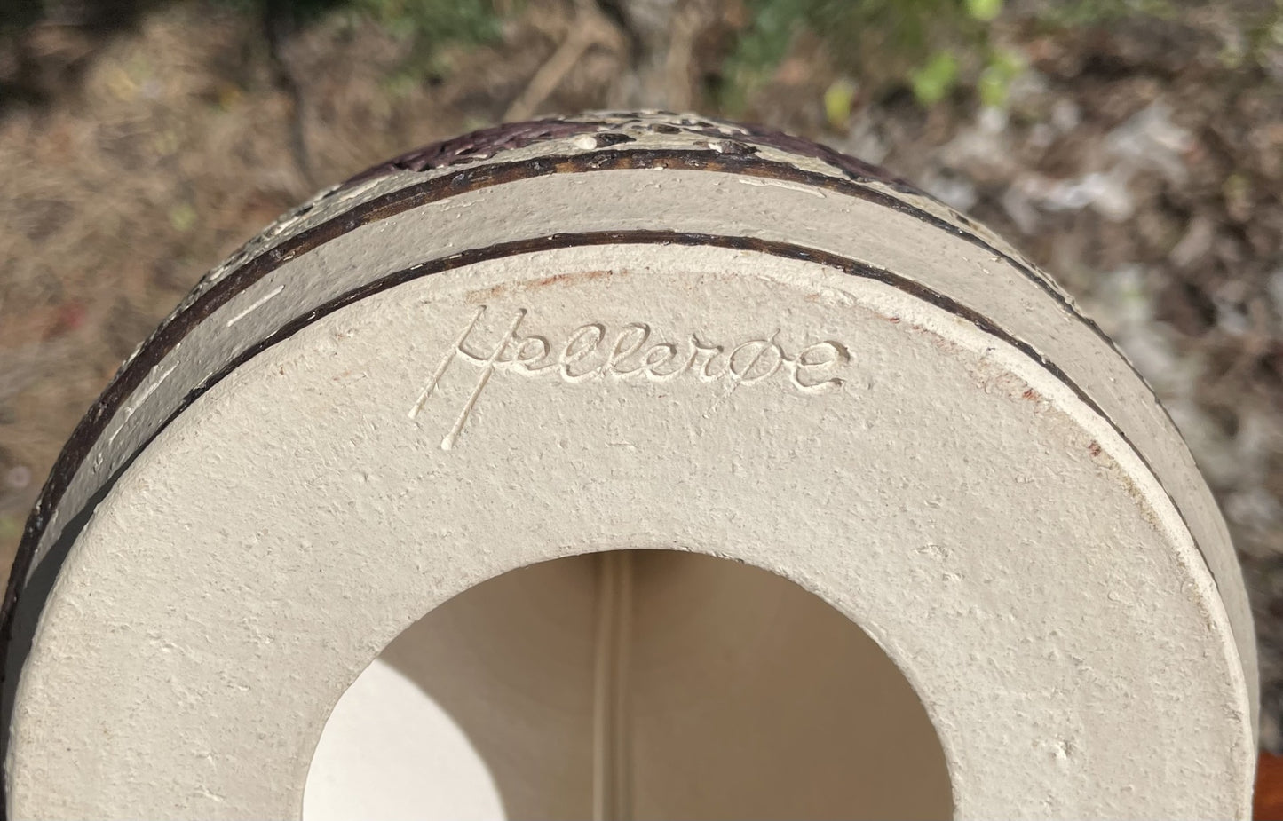 Smuk keramikbordlampe af Jette Hellerøe – Dansk kunsthåndværk i særklasse - nr. 4445884