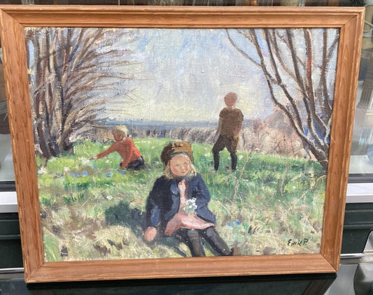 Moderne maleri fra 60erne, olie på lærred - nr. 02002