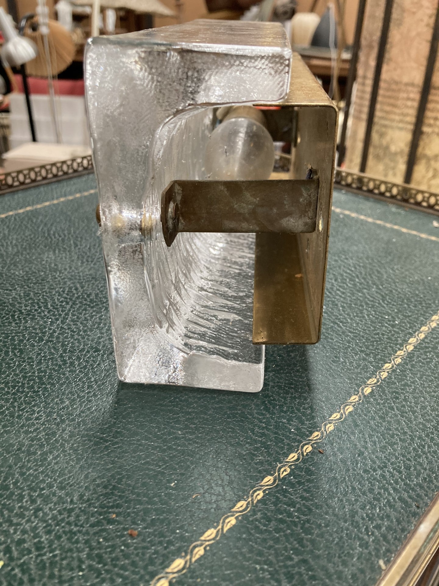 2 flotte væglamper i messing og glas - nr. 0305