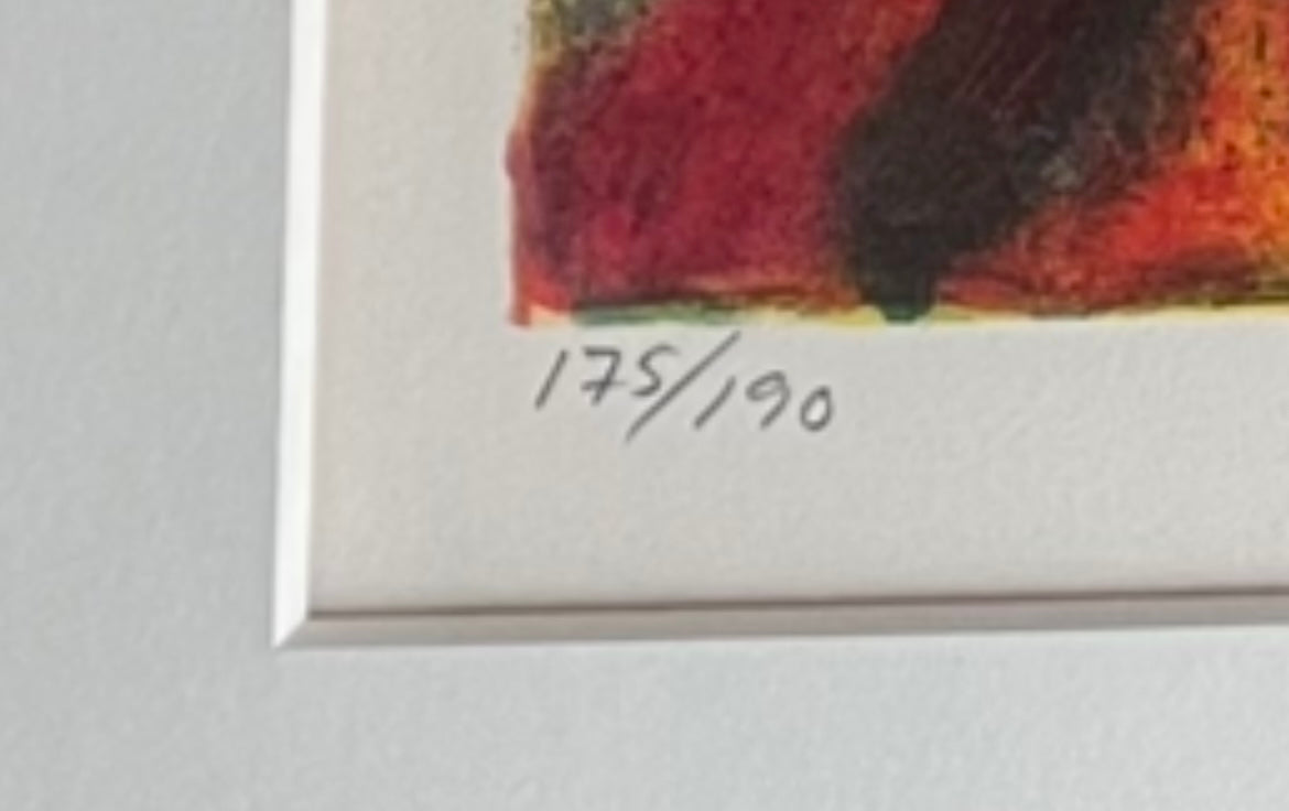 Gunleif Grube litografi nr. 175/190, blyant signeret - nr. 900450