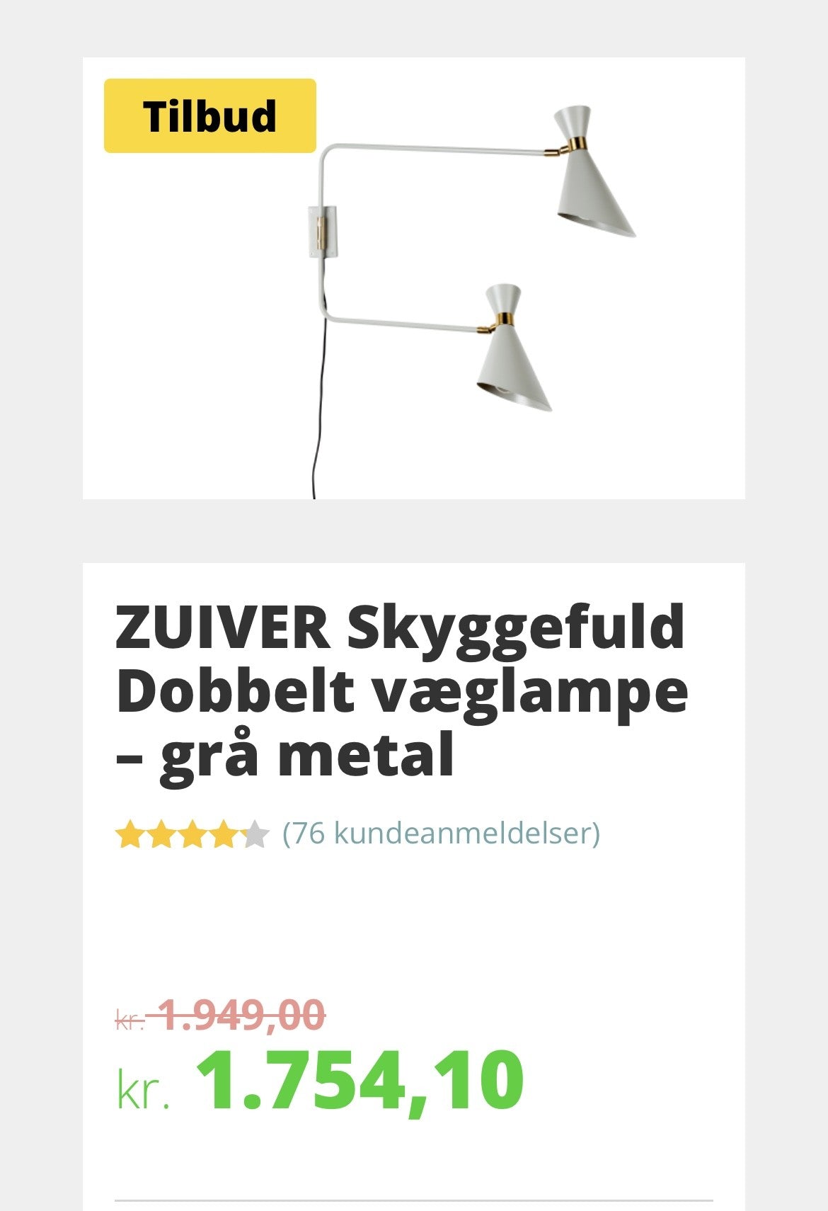 etal og messing fra Zuiver - nr. 525825