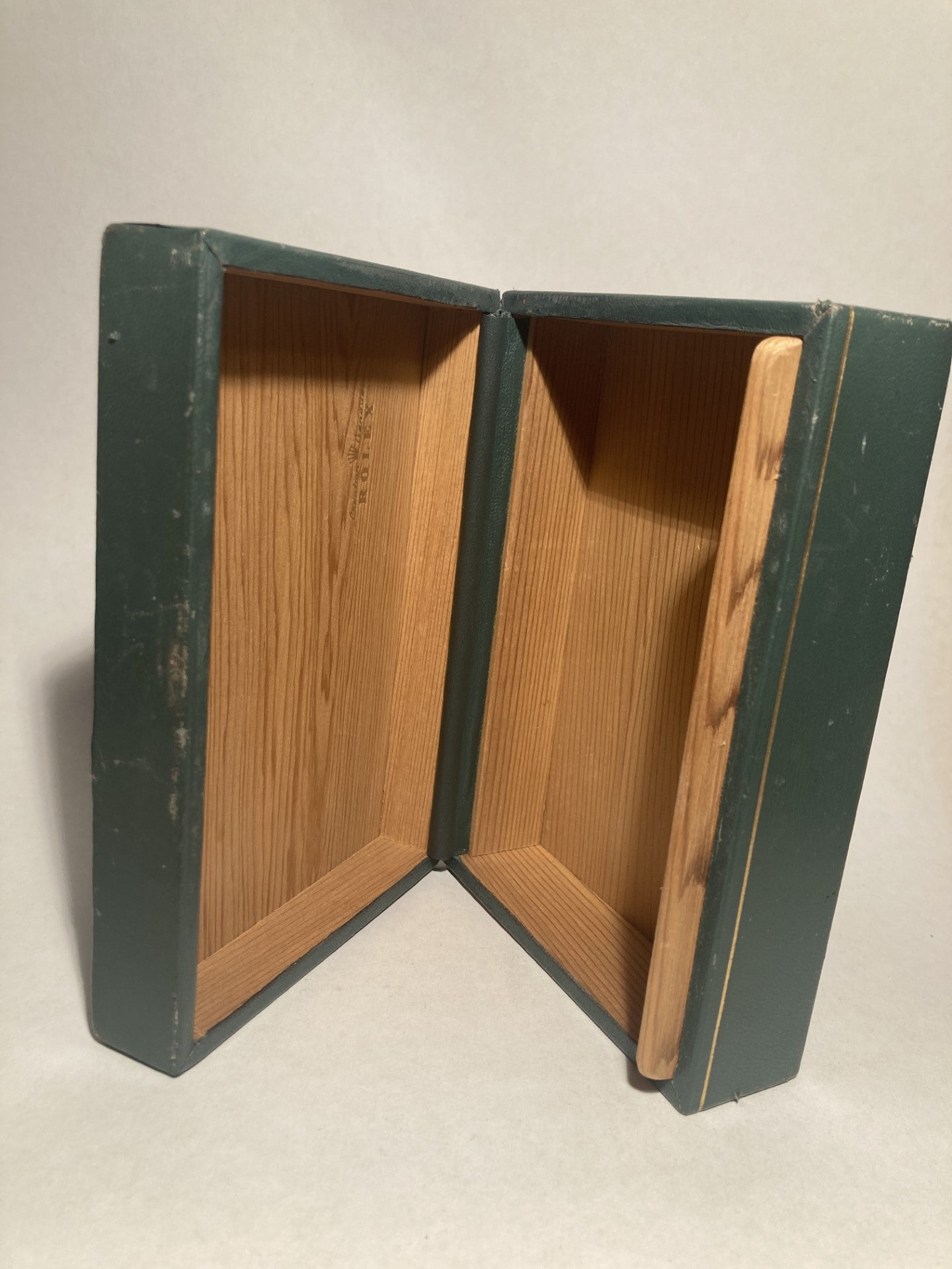 Rolex-ur box med grønt læder - nr. 01378