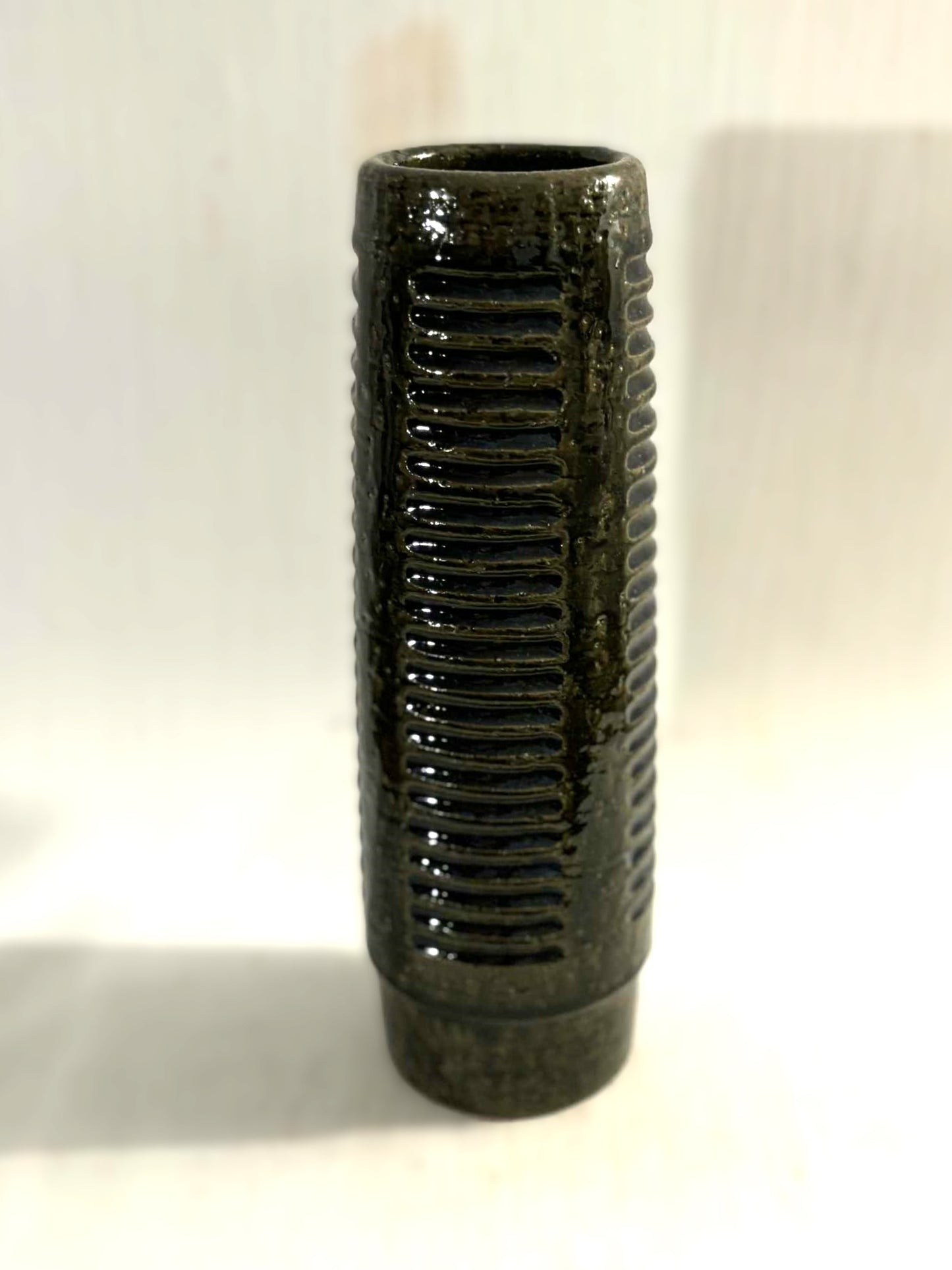 Tall Mid-Century chamotte vase, design by Per &amp; Anna Linnemann-Schmidt - no. 011922