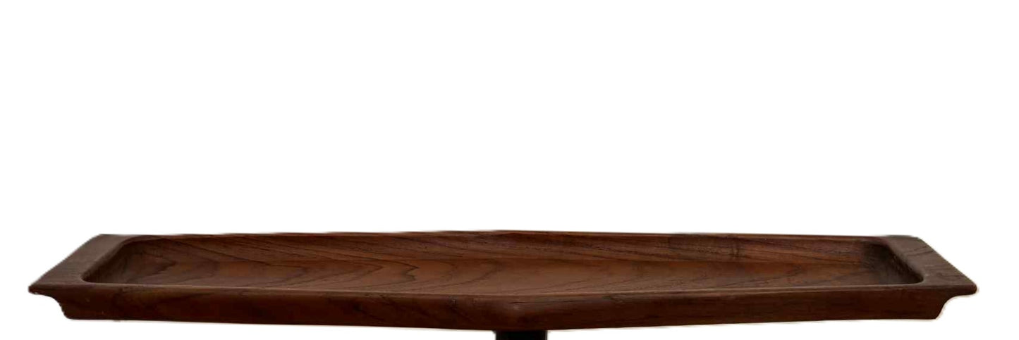 Retro teak dish in an elegant and elongated design - no. 02147887
