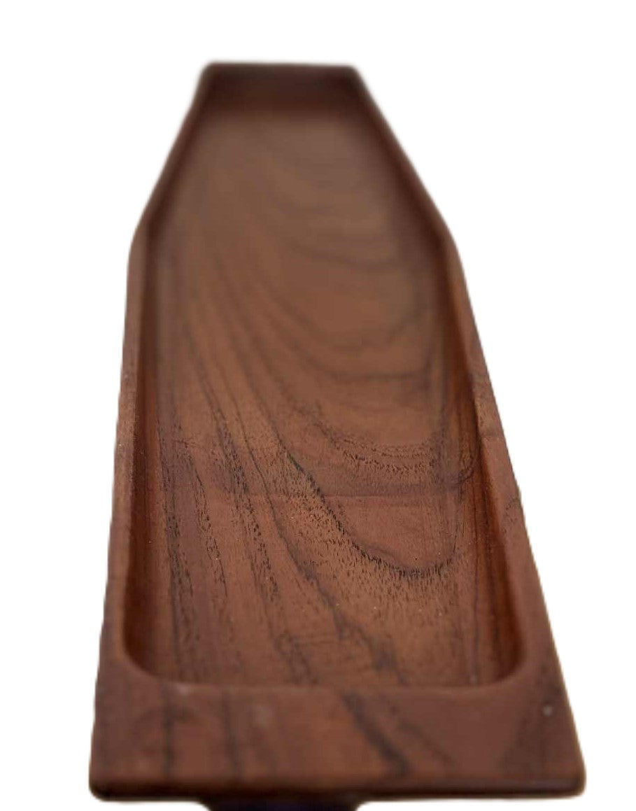 Retro teak dish in an elegant and elongated design - no. 02147887