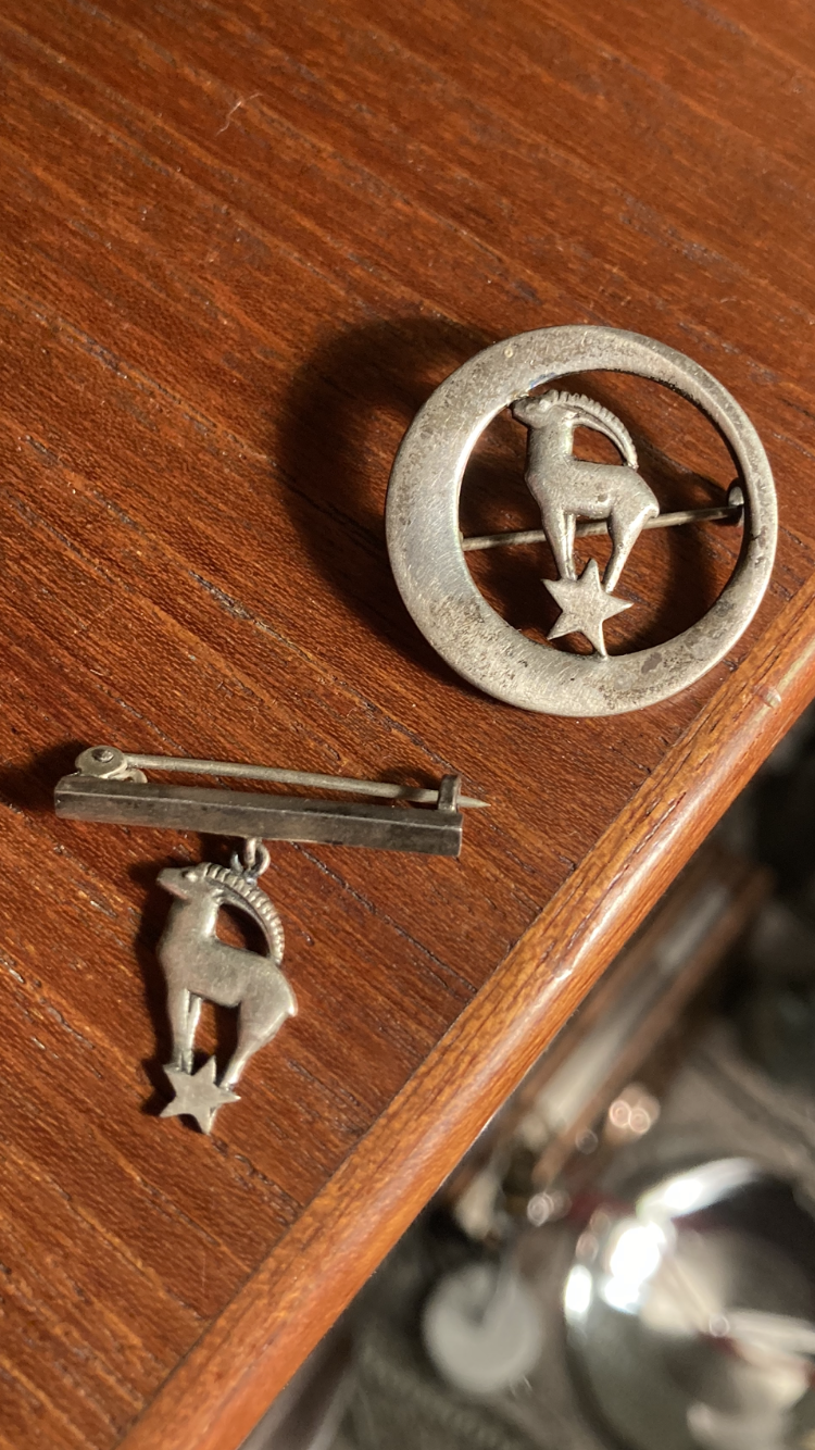 2 broche af Sterling 925