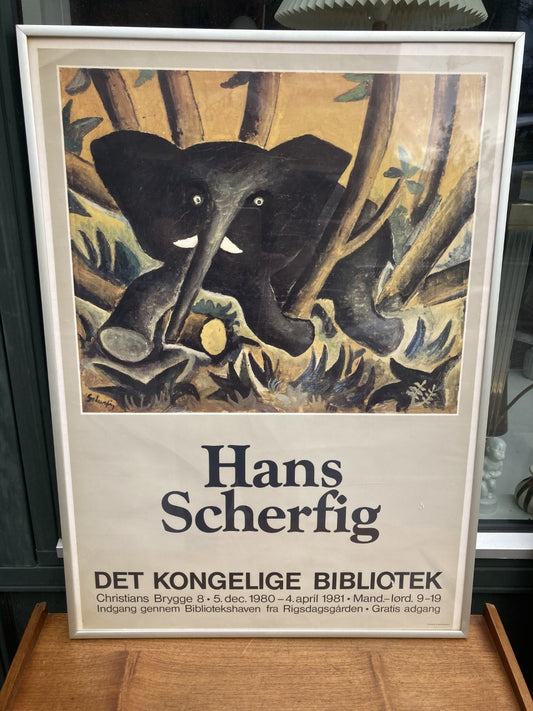 Flot indrammet retro plakat af Hans Scherfig - nr. 0311